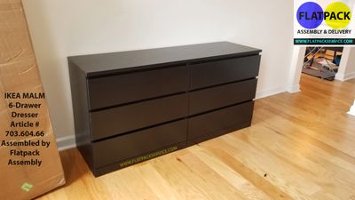 Social Distancing Furniture Assembly
IKEA MALM 6-drawer dresser Article # 703.604.66