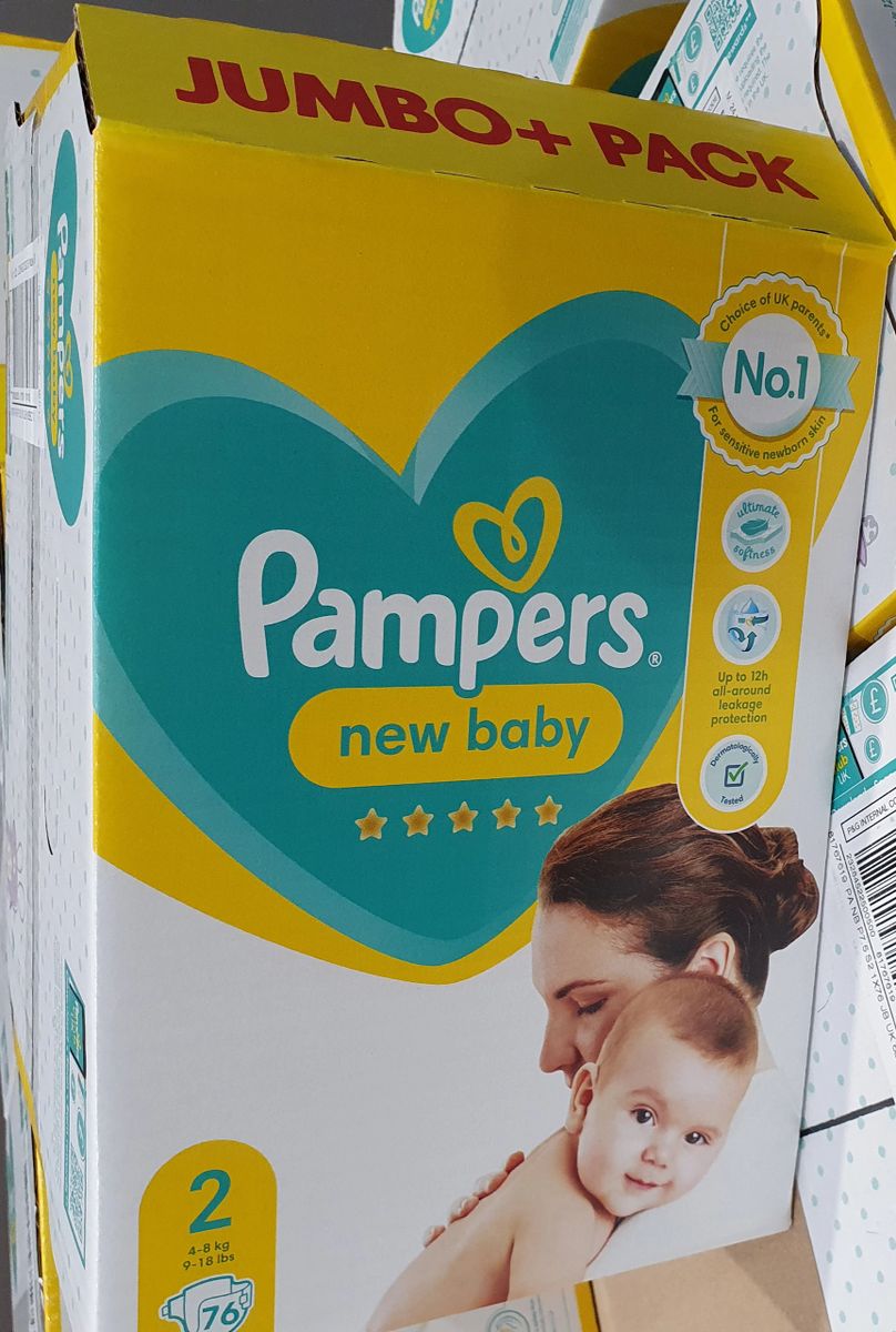 briefpapier grafisch Verbazing Pampers Baby-Dry Size 2/ 76PK