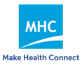 MHC Healthcare logo with blue and white colors.