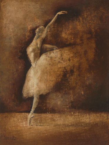A ballerina in a graceful pose.