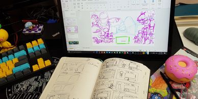 Animation Creative consultant workspace with Sketchbook