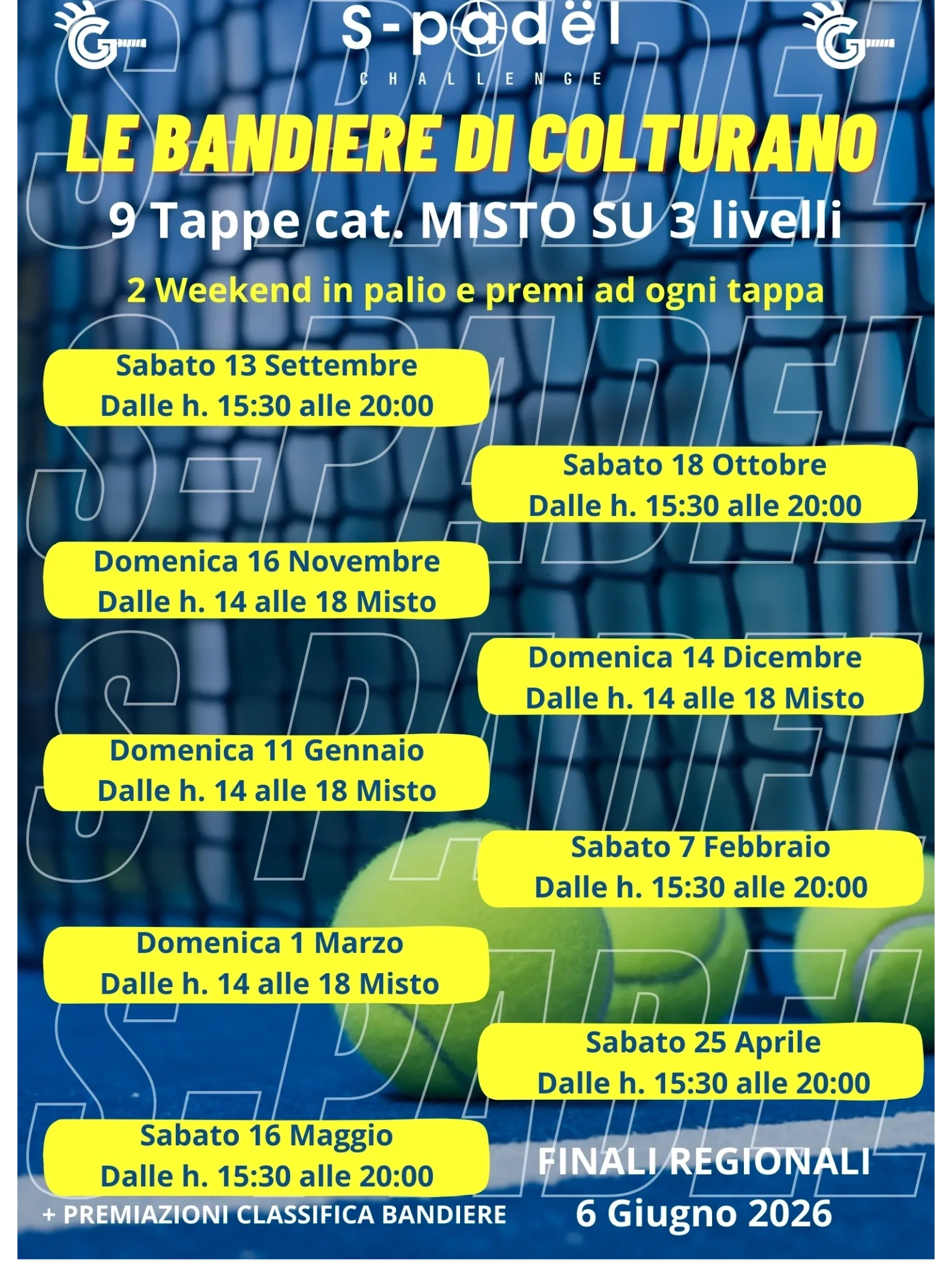 CALENDARIO TORNEI PADEL IN SPORTING CLUB LE BANDIERE DI COLTURANO VIA DELLE INDUSTRIE 