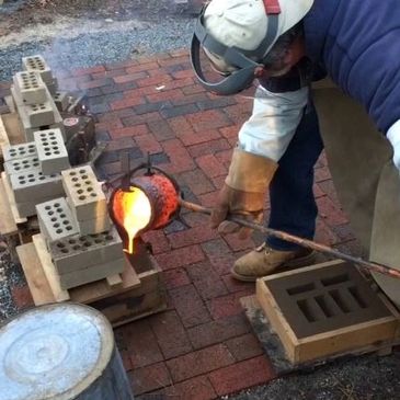 Metal casting in action