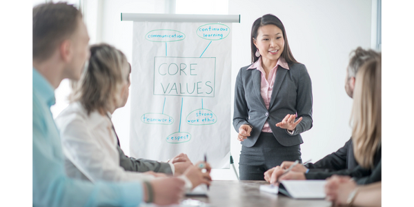 business presentation on core values illustrating our company core values importance