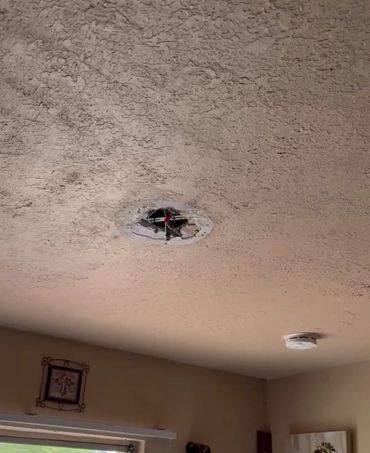 Before the ceiling fan was installed. 