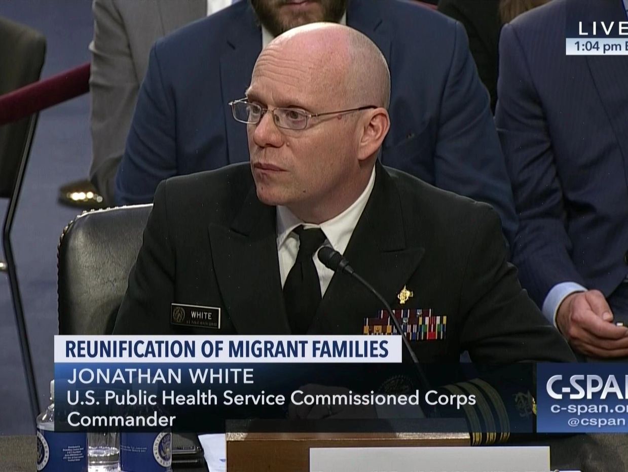 Jonathan White testifies to Congress in 2018 against Trump's family separation policies