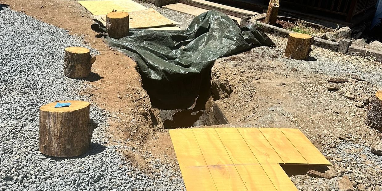 Collapsed Septic Tank