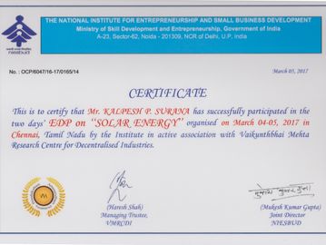 Indian Govt. Certifications