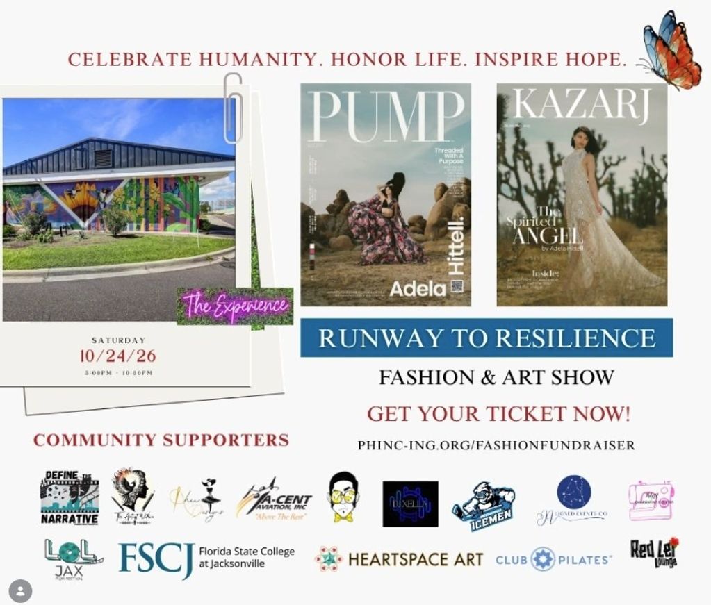 Runway to Resilience fashion and art show on October 24, 2026.