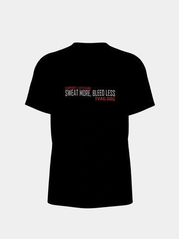 TVAG.ORG SWEAT MORE BLEED LESS TEE SHIRT BLACK