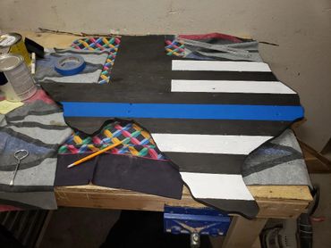 Texas thin blue line during build