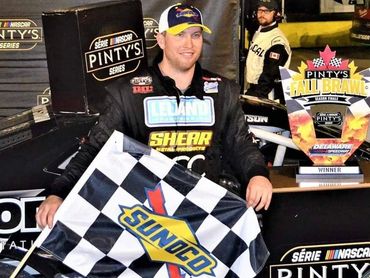 Brandon Watson, NASCAR Pinty's Series, Fall Brawl Win, Delaware Speedway. September 25th, 2022