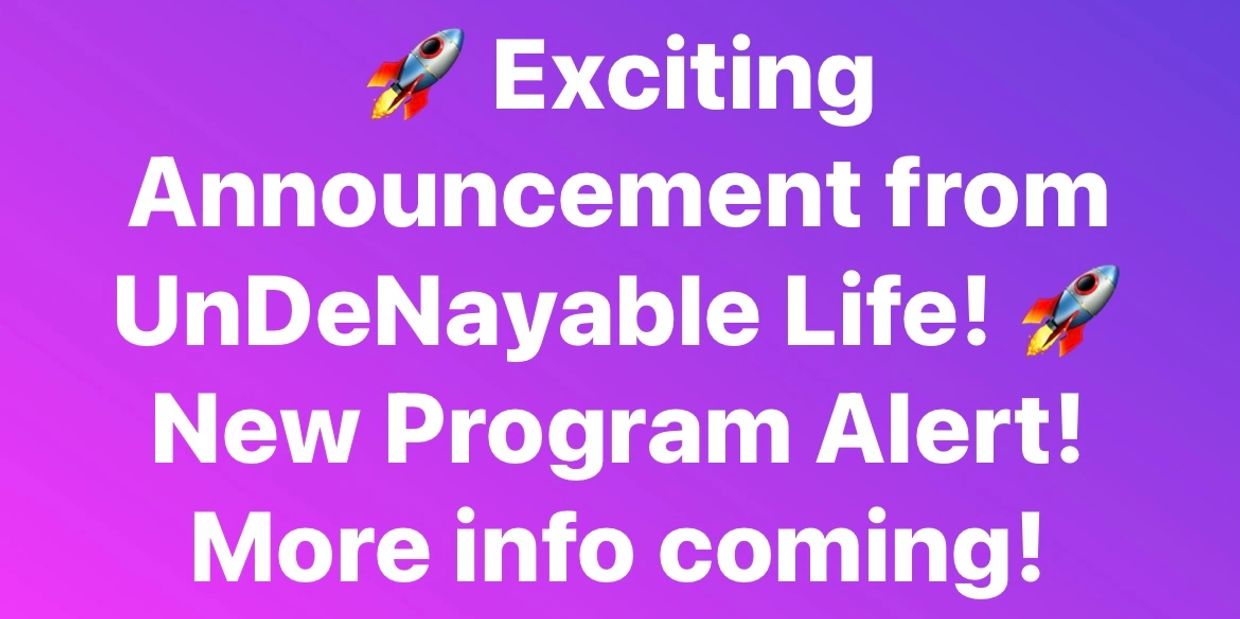 New Program Alert. 