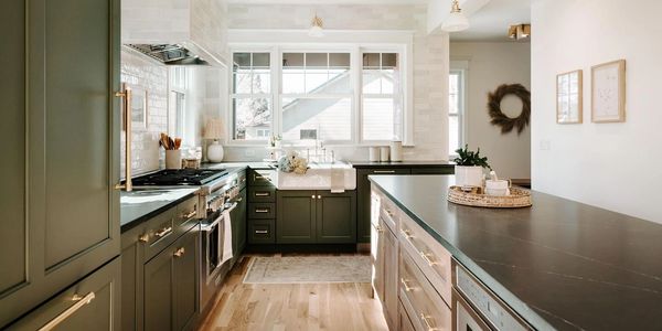kitchen featuring backsplash and hardwood floors