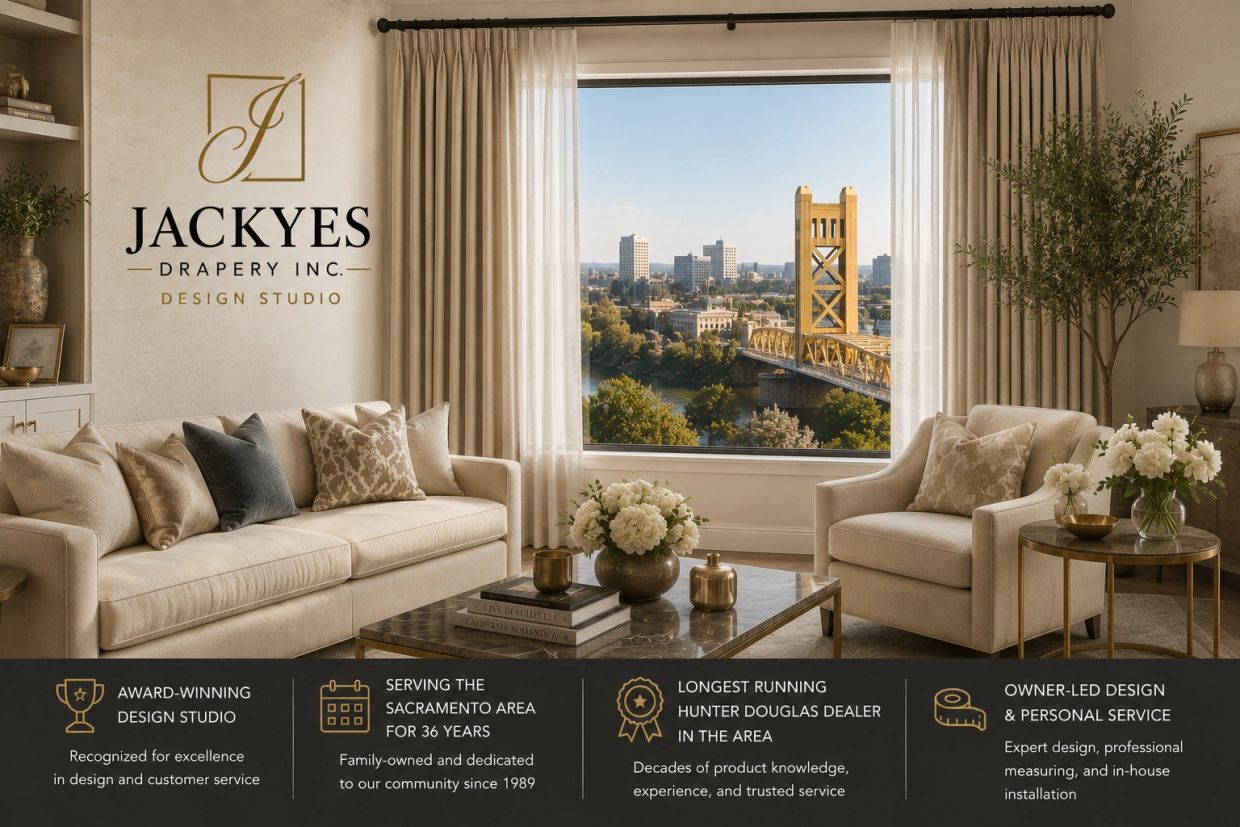 Jackyes Drapery Inc has been serving the greater Sacramento area since 1990.
