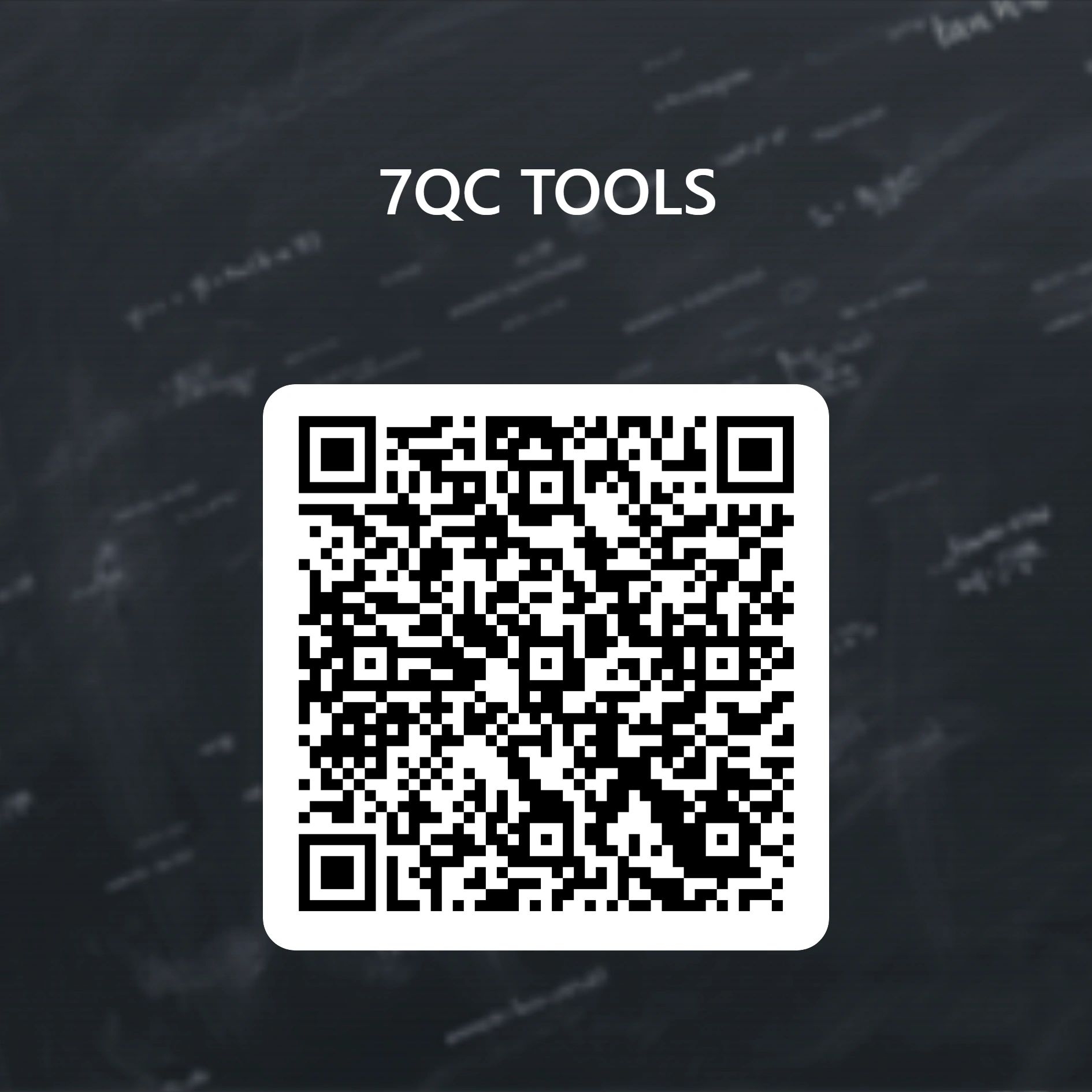 QR code labeled '7QC TOOLS' on a dark background.