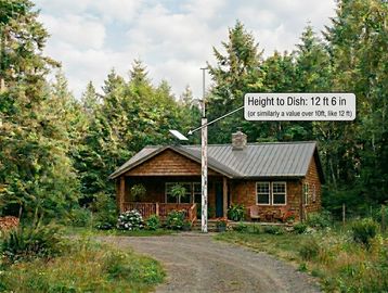 Starlink Dish installed on the roof Edge with stepping on the roof or over 10Ft from the ground