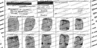 Fingerprints for the FBI as part of Immigration Fraud by mother of Kamala Harris