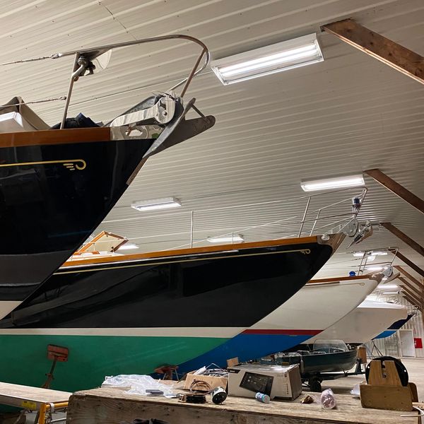 Storage and service facility for Hinckley Sailing Yacht
