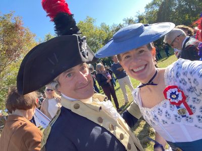 Lafayette Impersonator, Mark Schneider, and myself at Yorktown Day Celebrations Oct 19th 2023