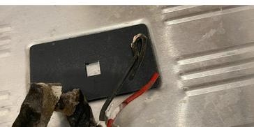 50 year old termination left on wall surface live in a customers bathroom