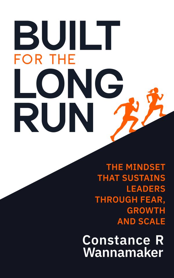 Motivational graphic about leadership endurance and growth mindset.