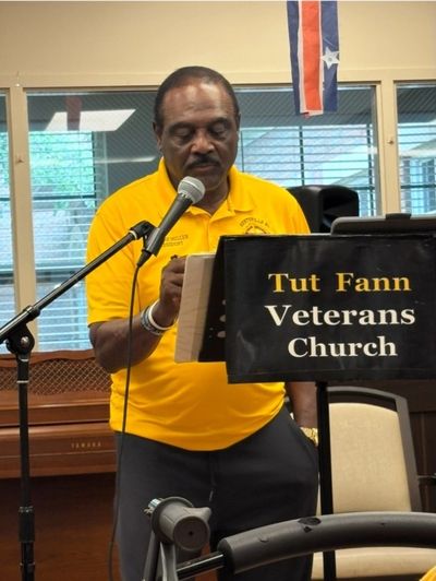 Chaplin Charlie Miller at Sunday School on Tuesday at Tut Fann