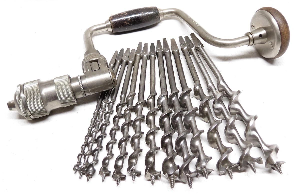ANTIQUE STANLEY BRACE & AUGER BIT SET