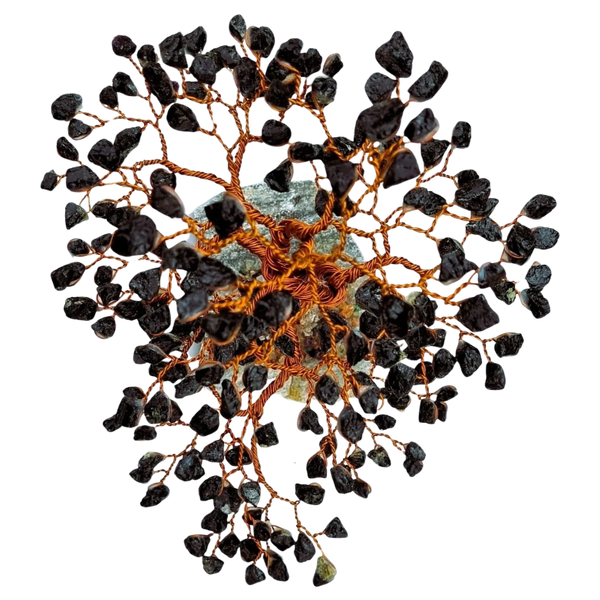 Tourmaline Leaf African Safari Copper Wire Tree