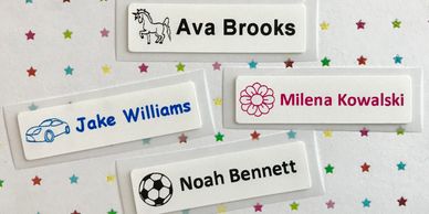 Rectangle Iron-On Senior Clothing Labels | Bands