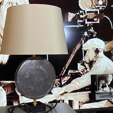 Kodak film canister table lamp