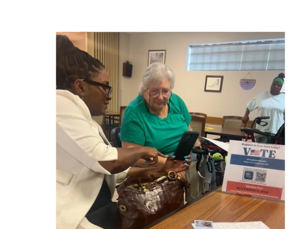 I am very actively involved in demonstrating how to check the voter status on the GEAUX VOTE APP  wi