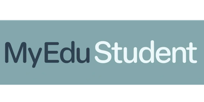 MyEduStudent logo with a blue background.