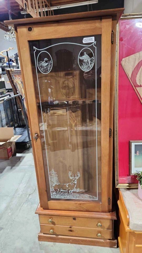 Vtg Morton Booth Company Gun With Etched Glass