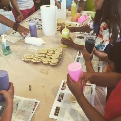 Cookie decorating party! Kids decorating their own sugar cookies!