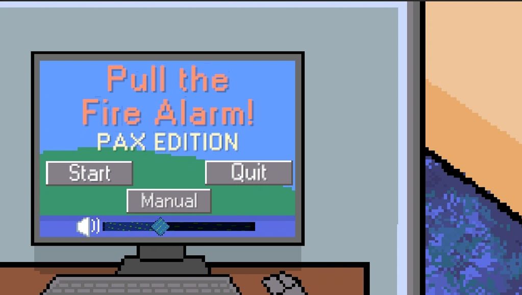 Start menu of the game
