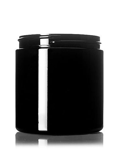 8oz Black PET Plastic Jar Container 70mm-400