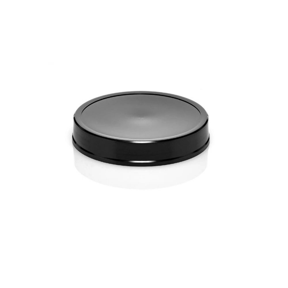 120mm (120-400) Black Polypropylene Lid, Deep Skirt, Smooth Side, Smooth  Top Continuous Thread (CT) Plastic Cap with HIS Universal Liner - SOLD PER  HALF PALLET or FULL PALLET QUANTITIES