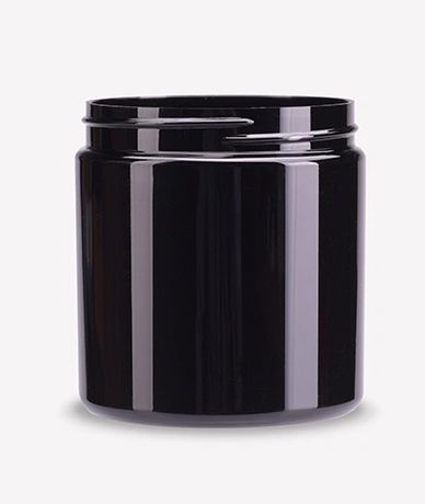 20oz Black PET Plastic Jar Container 89mm-400