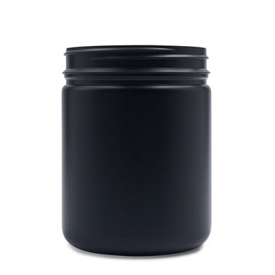 44oz Black HDPE Plastic Jar Container 120mm-400