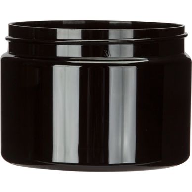 12oz Black PET Plastic Jar Container 89mm-400