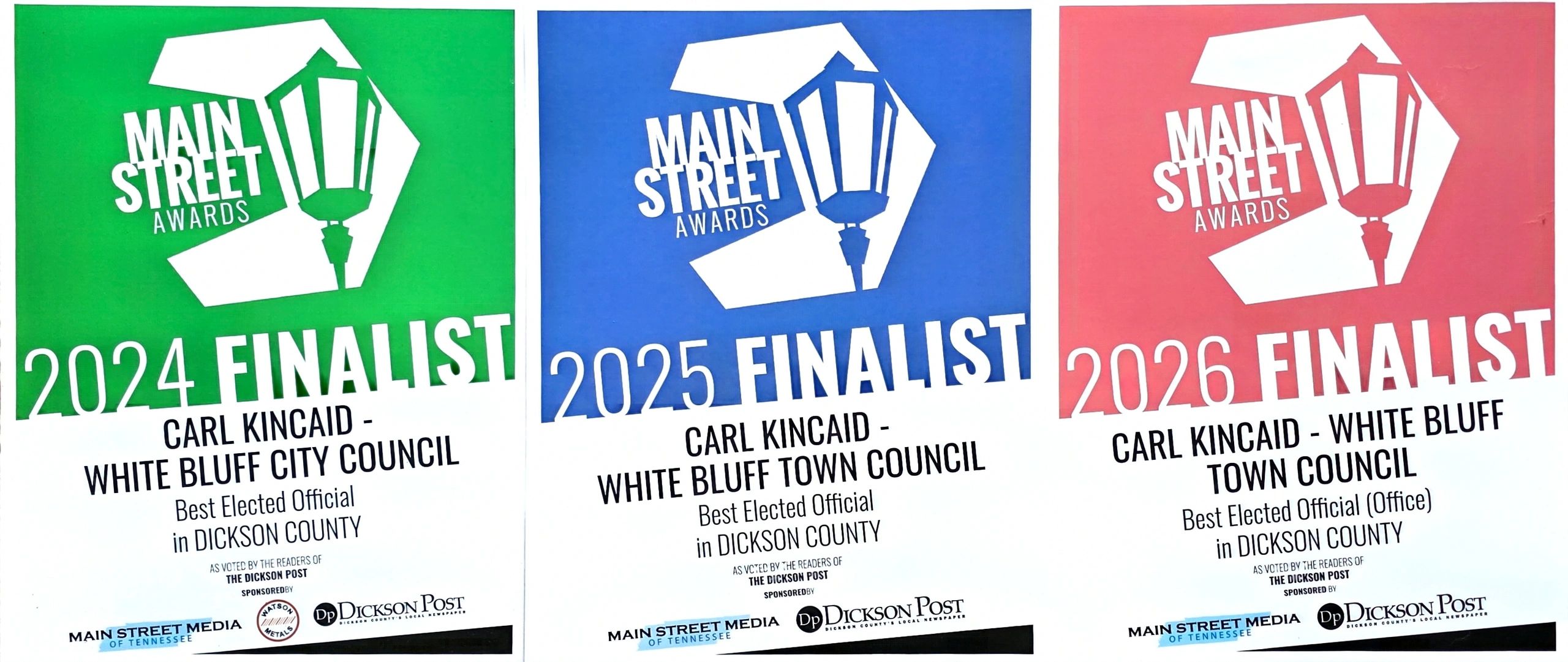 Finalist awards in best elected official