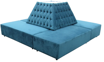 Square Tufted Banquette. Affordable lounge appeal furniture rentals for your event.