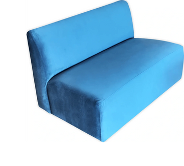 tea blue armless couch