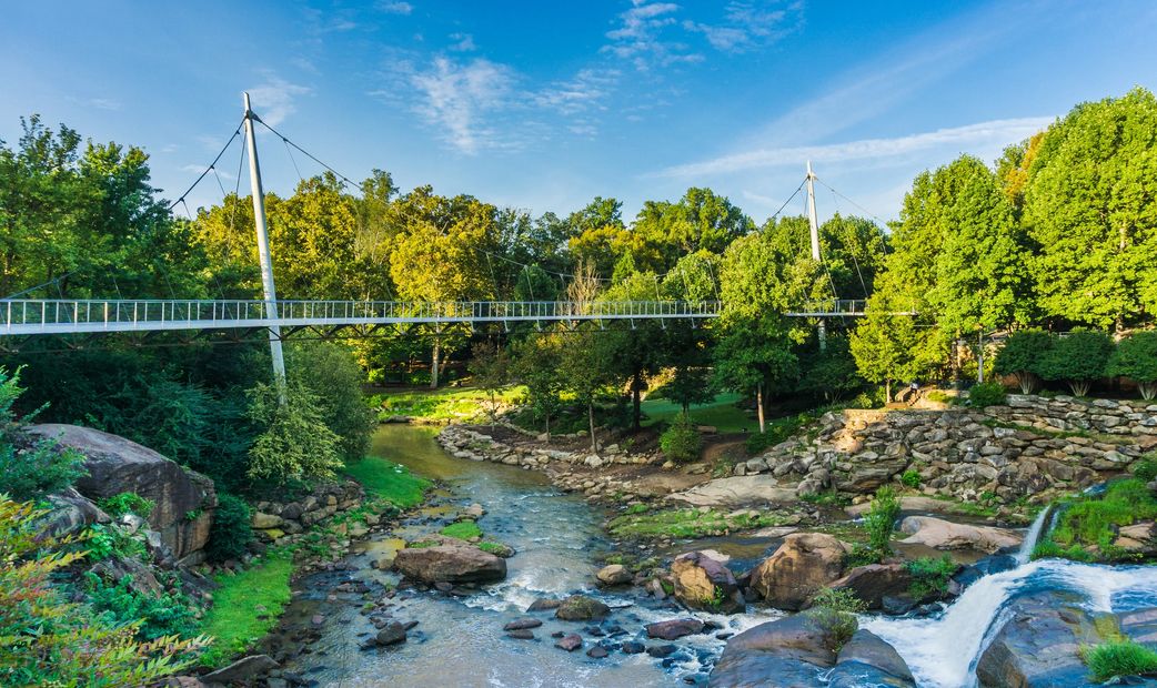 Liberty Bridge, downtown Greenville, SC.