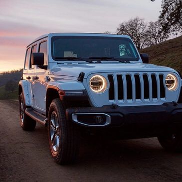 Jeep on the road