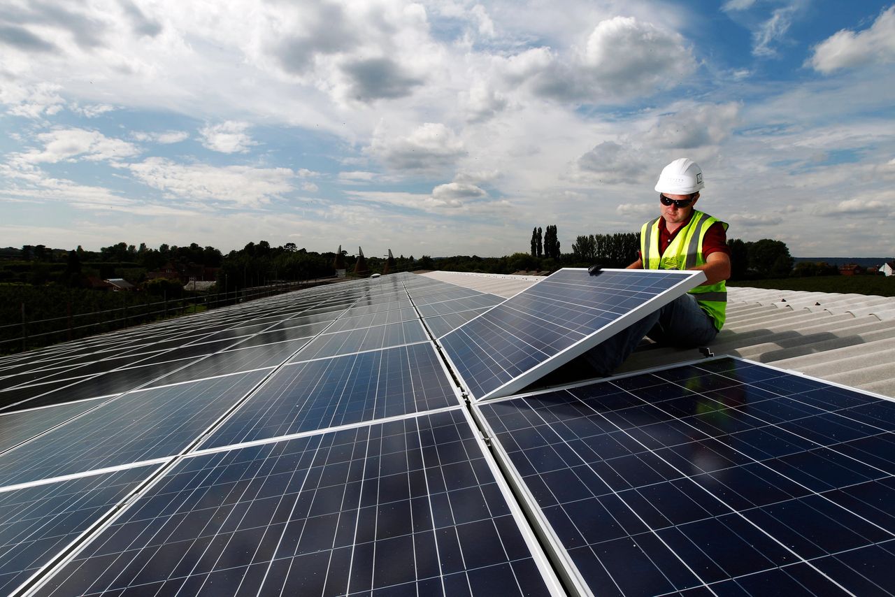 Installing solar panels Installing solar panels