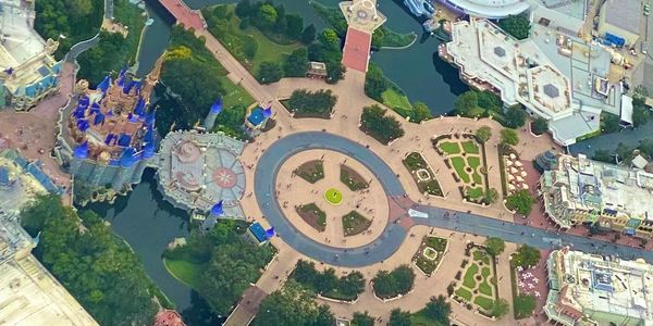 Aerial view Walt Disney world Orlando florida
