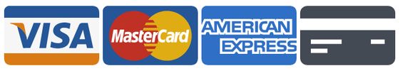 VISA, MasterCard, American Express, Bank Card logos
