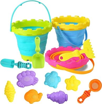 Beach buckets collapsible